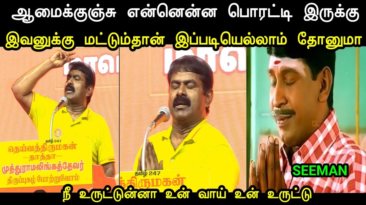 ஆமைக்குஞ்சு என்னென்ன பொரட்டி இருக்கு 😱 | Seeman Uruttu Troll | Seeman Troll Tamil | Mr Palam 