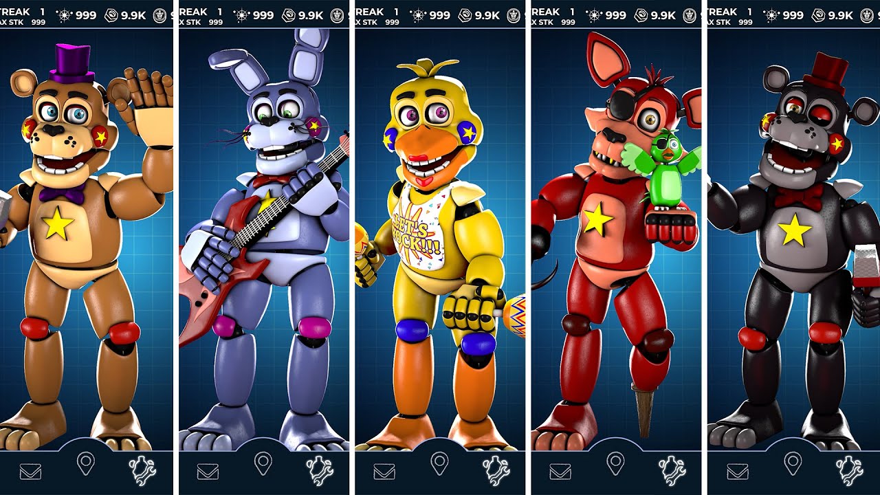 FNAF AR Stylized Rockstar Animatronics Jumpscare & Workshop Animations