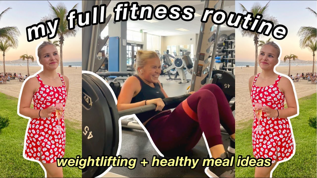 WORKOUT WITH ME FOR A WEEK! weightlifting, FULL fitness routine + meals for healthy and fun eating