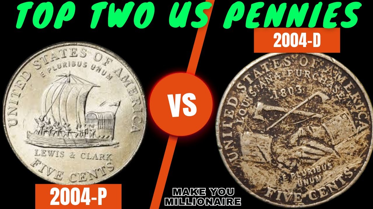 5-центовые монеты США 2004 года, которые стоит проверить! Редкие никели США 2004 года, стоящие ты...