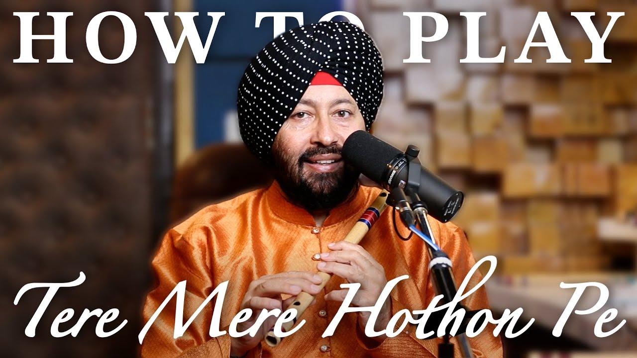 How to Play TERE MERE HOTHON PE on FLUTE (C# Scale)