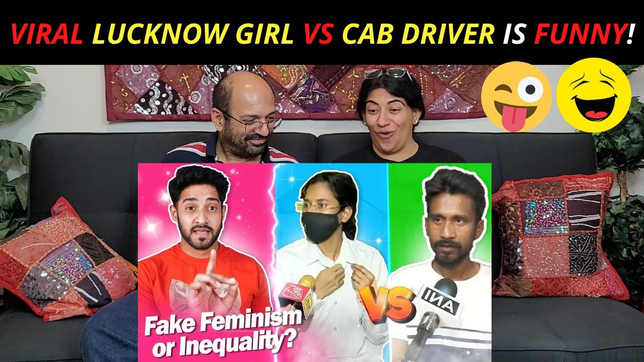 VIRAL LUCKNOW GIRL VS CAB DRIVER IS FUNNY! | THUGESH | INDIAN AMERICAN REACTIONS !!