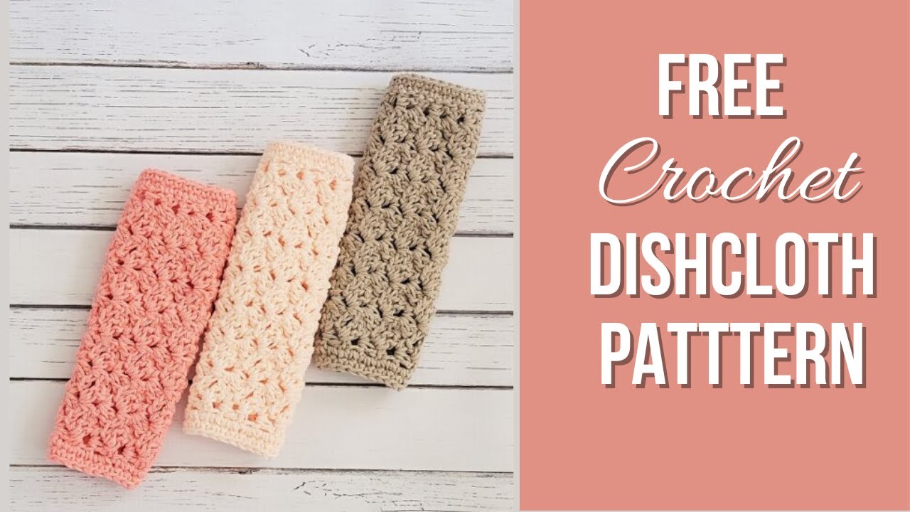 Free Crochet Dishcloth Pattern (Easy!)