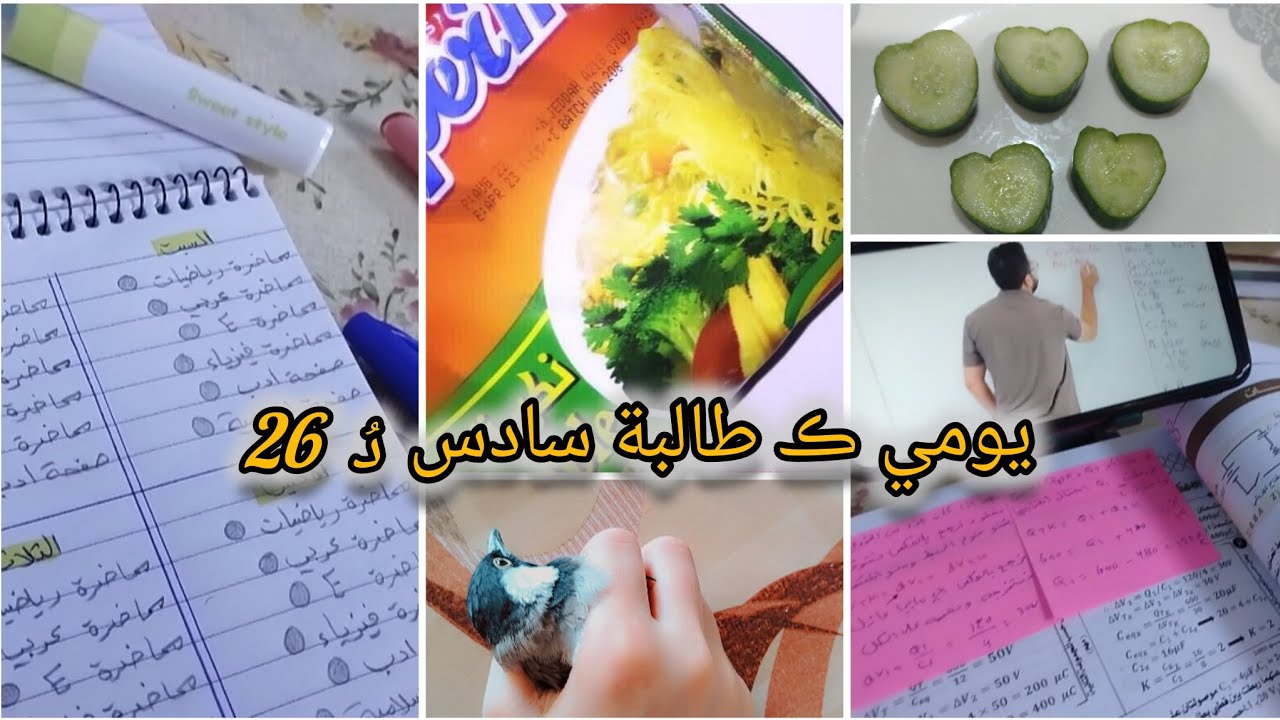 اقضي يومي مَعي 😊 ڪ طالبة سادس 📔 دُ 26 | جدولي الاسبوعي 📚