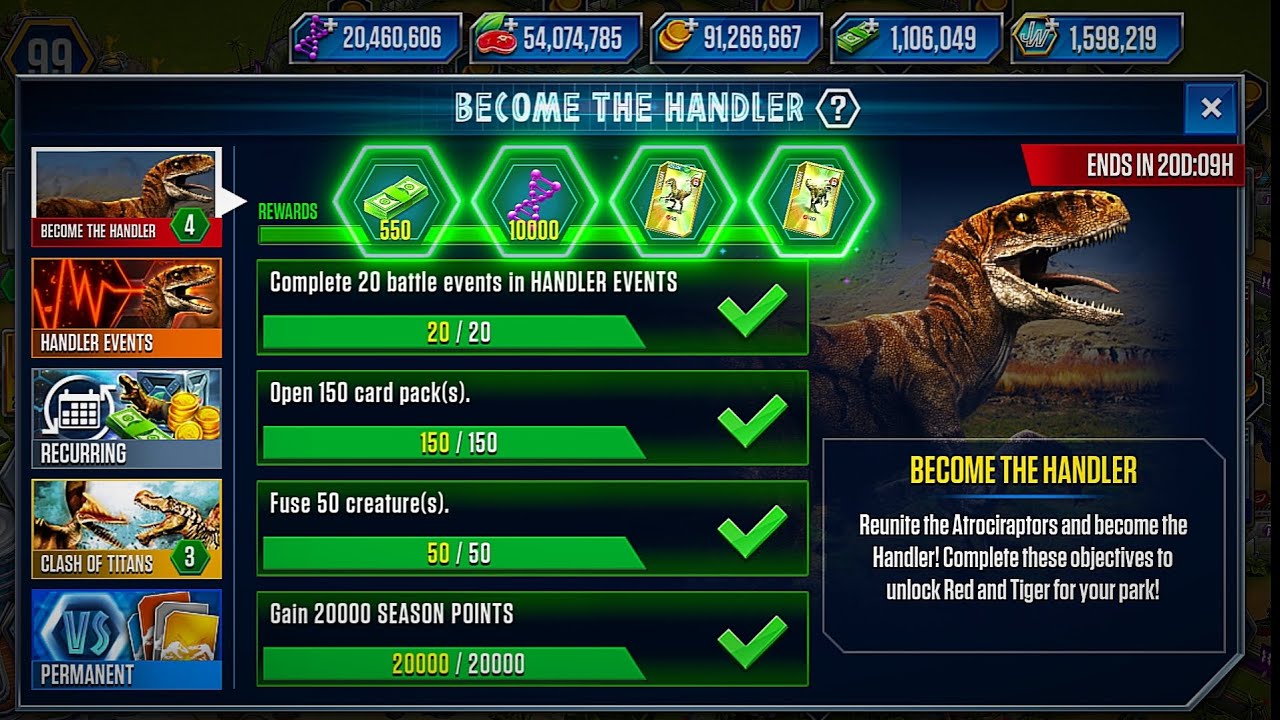 UNLOCK RED & TIGER 🔥 Become the Handler Event &mdash; JW THE GAME 
