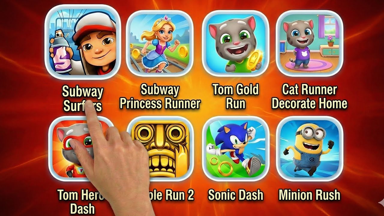 Subway Surfers, Subway Princess, Tom Gold Run, Cat Runner & Hero Dash Gameplay
