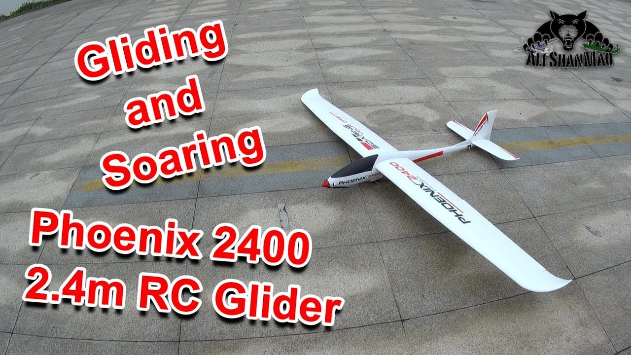 Phoenix 2400 Large Electric RC Glider Powered RC Glider Gliding and Soaring over river