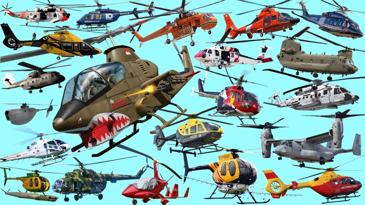 HELICOPTER Vehicle - Types of Air Vehicles | Ambulance, Coastguard, Police, Military Helicopter