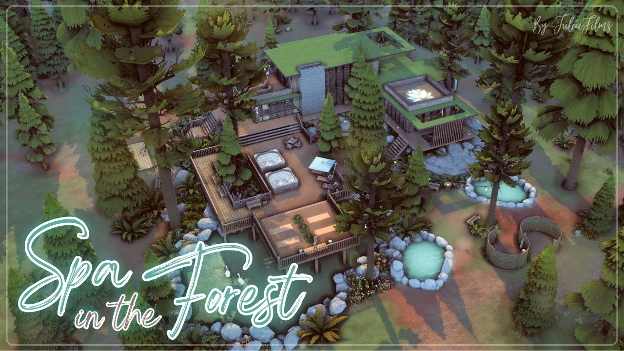 Лесное СПА🌲🍃│Строительство│SPA in the Forest│SpeedBuild│NO CC [The Sims 4]