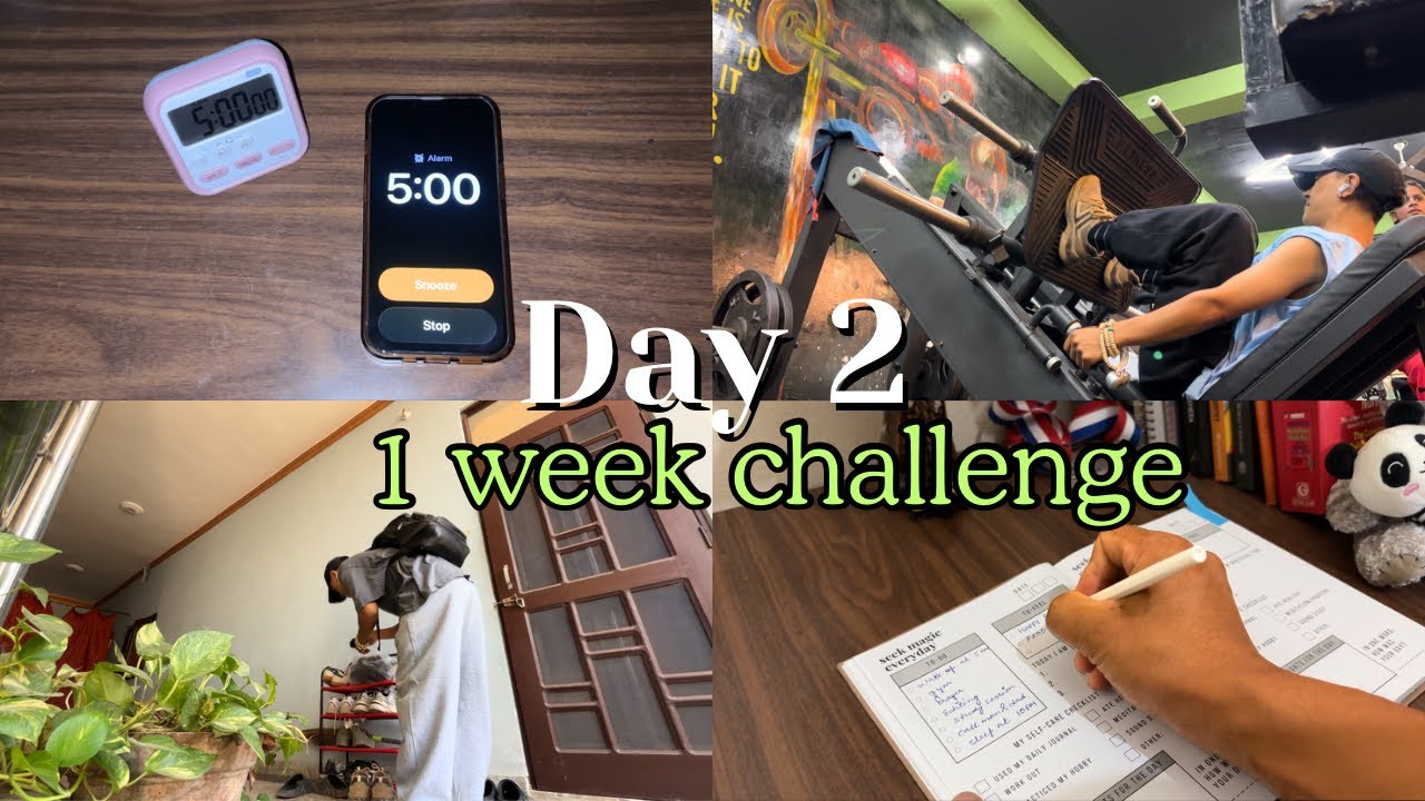 Waking Up at 5 AM for a week || Day 2 of my 1 Week Challenge 💪
