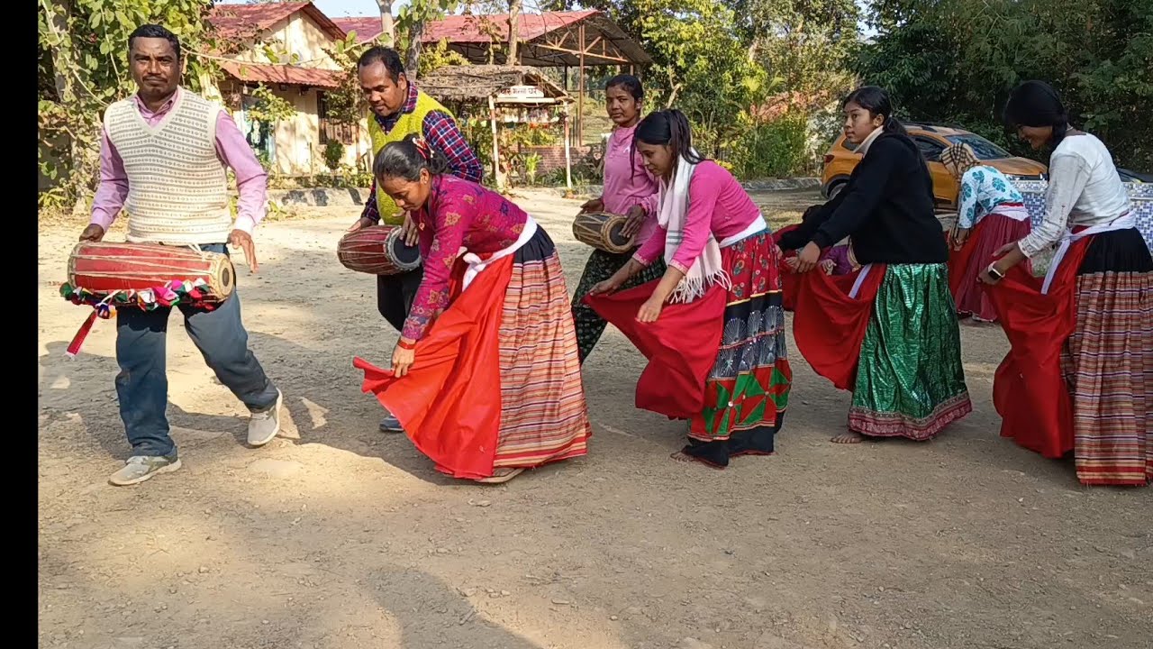New tharu song dance.. Dangko tharu culture nach Chakhaura @TookiLight 😲