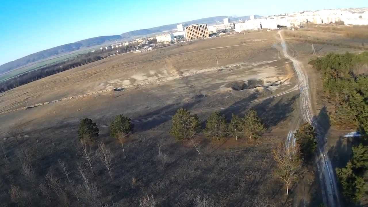 quad copter with Full HD camera onboard in Central Crimea.