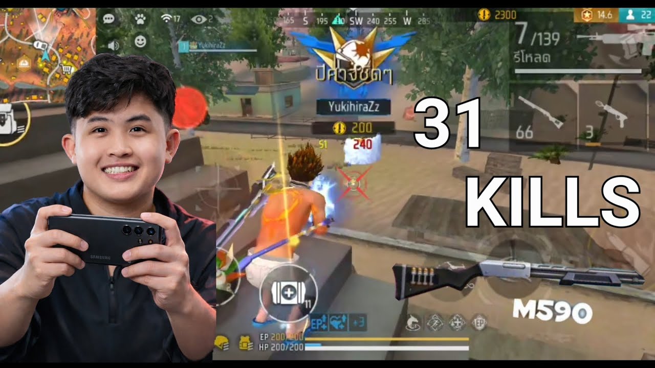 RUSHER BRU WASSANA 31 KILLS FULL LIVE FREE FIRE RANKED 