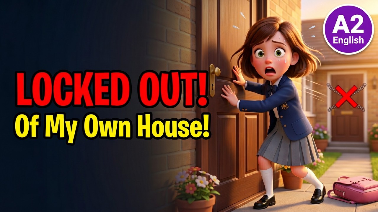 I Got Locked Out of My House After School! | Slow English Story (A1–A2)