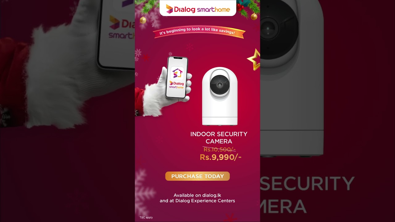 Elevate your home security with the Dialog Smart Home Camera Range 🎅❄️