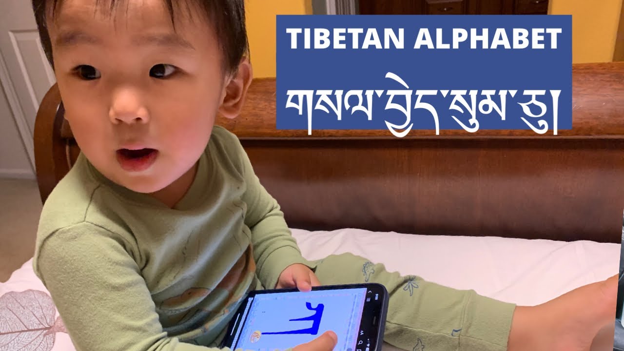 Tibetan Alphabet practice གསལ་བྱེད་སུམ་ཅུ།