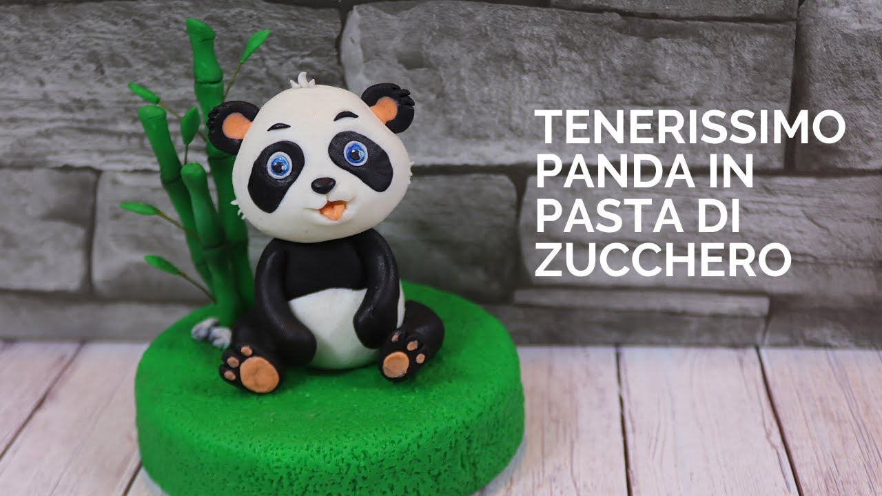 Tenerissimo Panda e Canna di Bambù in Pasta di zucchero