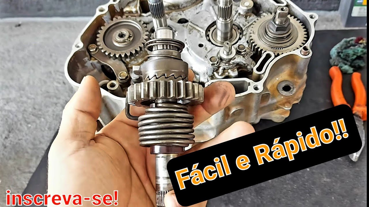 Montagem eixo do pedal de partida Titan 150 jeito simplificado