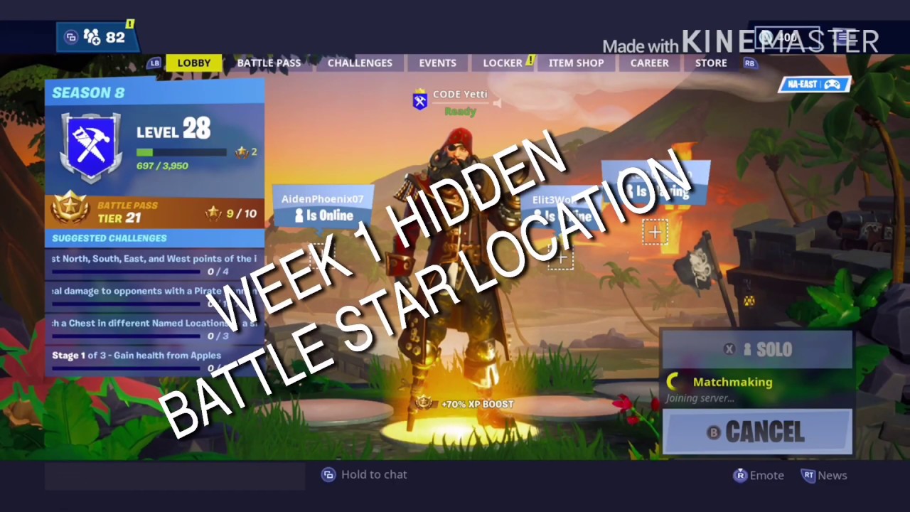 Week 1 Hidden Battle Star Location