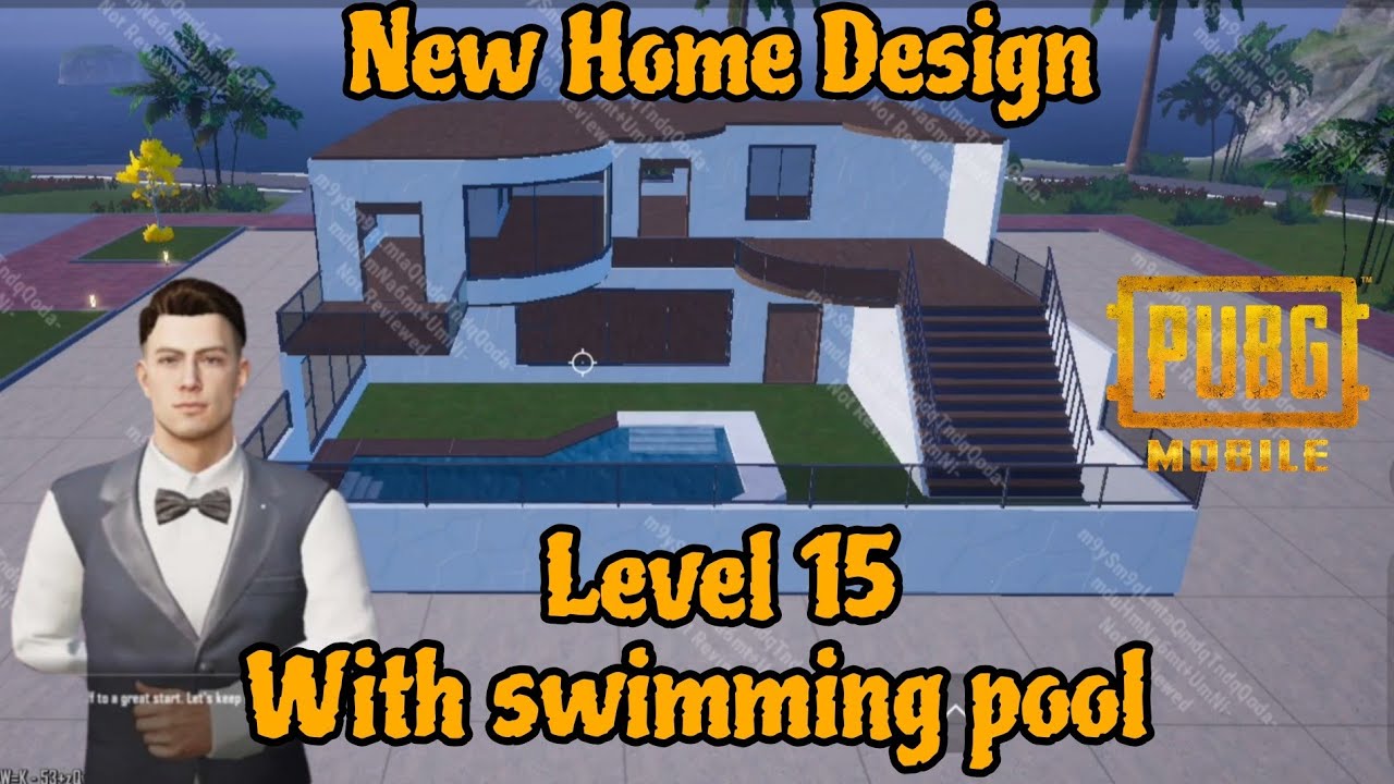 😈 I built a home in Pubg mobile for level 15 with swimming pool