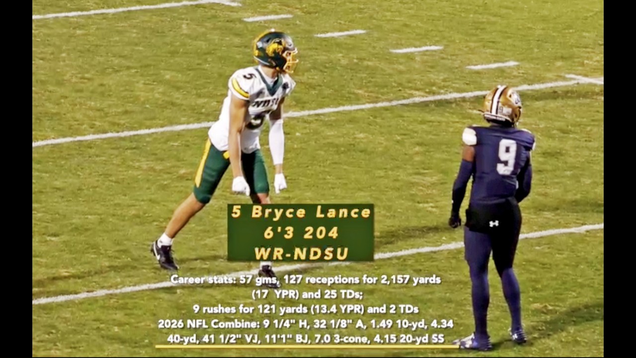 Bryce Lance WR-North Dakota State | Rapidly developing | 2026 NFL Draft WRs