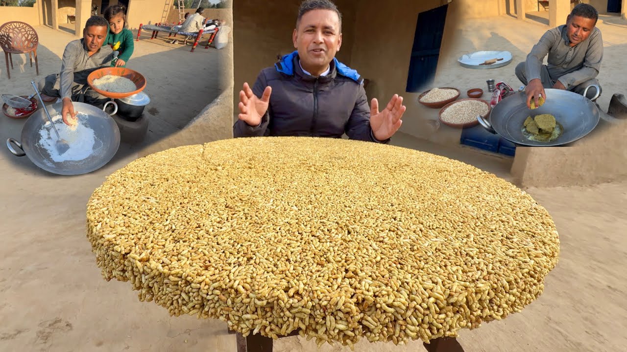 Jaggery and Rice Maronda Recipe | Traditional Way of Making Puffed Rice | Village Food Secrets