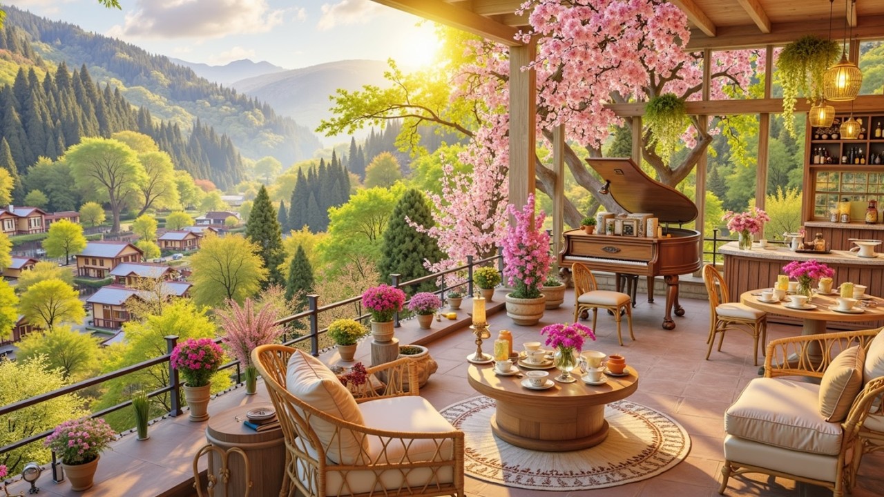Spring Blossom Jazz | Расслабляющая музыка из кофейни для учебы и концентрации 🌸