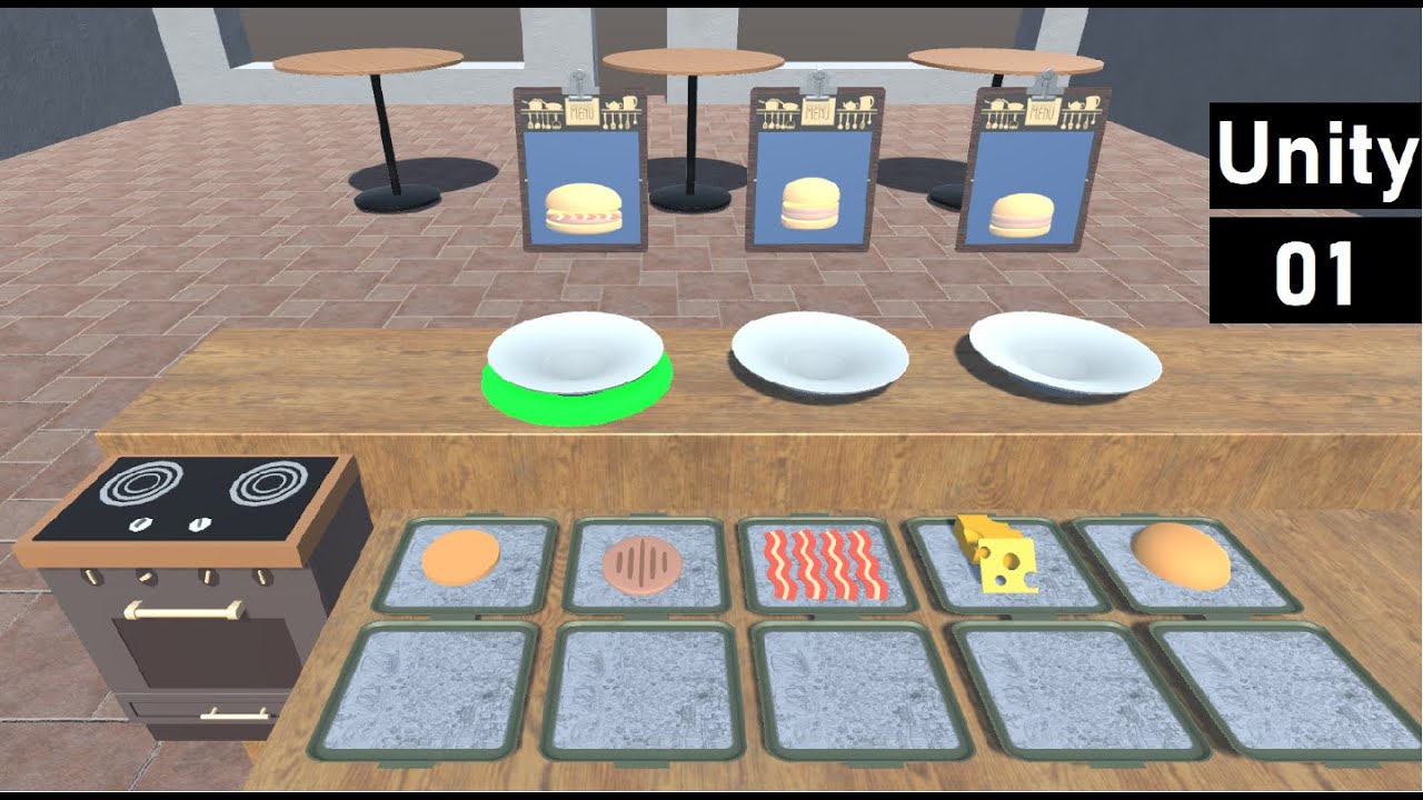 Учебник Unity — Игра по приготовлению еды — 01