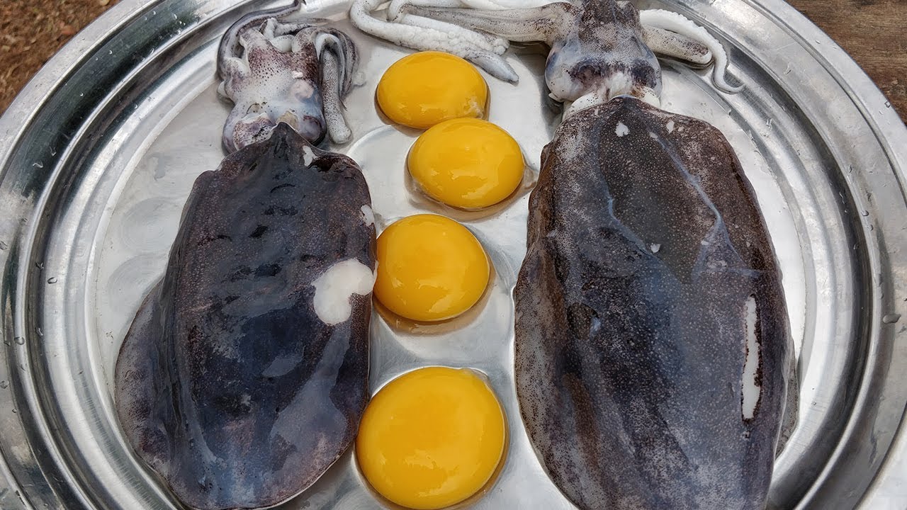 Big Squid Recipe / Yummy Cooking Squid Tom Yum