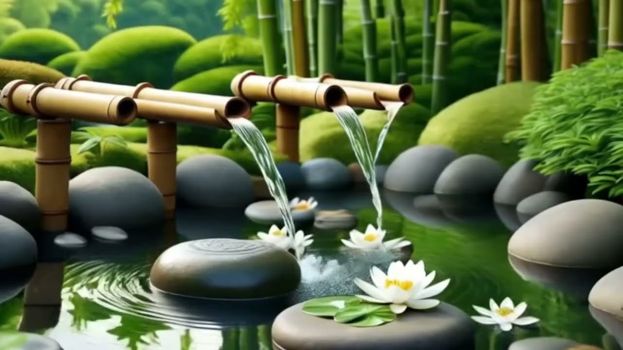 Water Sounds and Relaxing Music 🌳 Peace of Mind, Healing, Stress Relief
