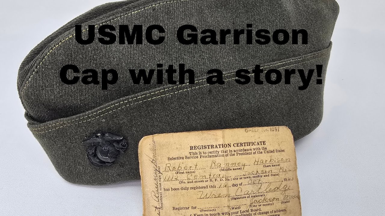 USMC Garrison Cap Named To Marine Lieutenant