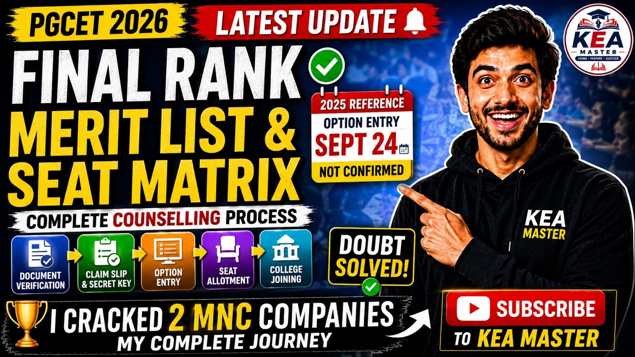PGCET 2026 FINAL RANK & COUNSELLING DOUBTS CLEARED 🔥 | DOCUMENTS, CLAIM SLIP & OPTION ENTRY