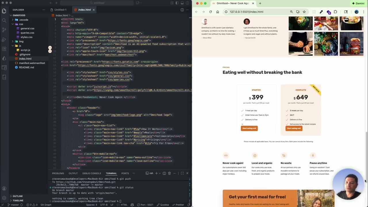 Omnifood Website Demo