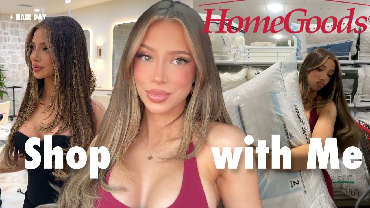 Совершайте покупки вместе со мной в HOMEGOODS + HAIR DAY!!
