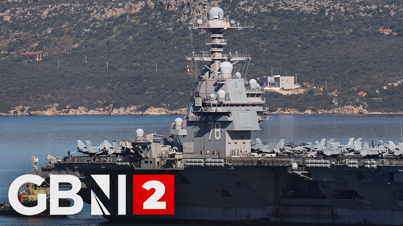 WATCH: The USS Gerald R Ford, arrives to northern&nbsp;Israel following US and Israeli strikes on Iran