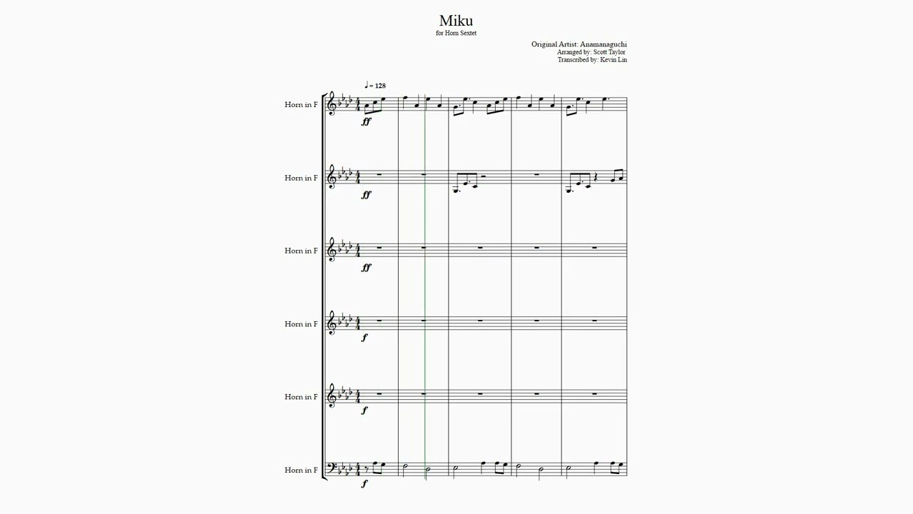 Miku for Horn Sextet