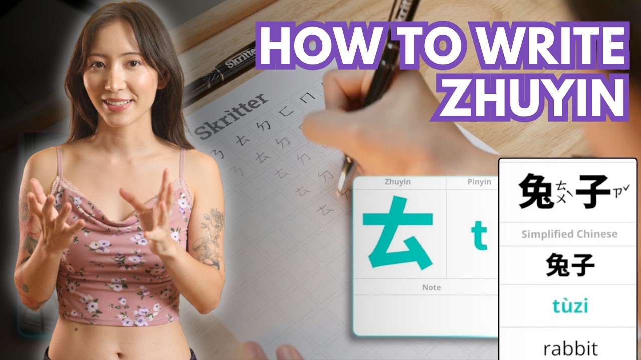 How to Write & Pronounce All 37 Zhuyin symbols - Episode 3/5