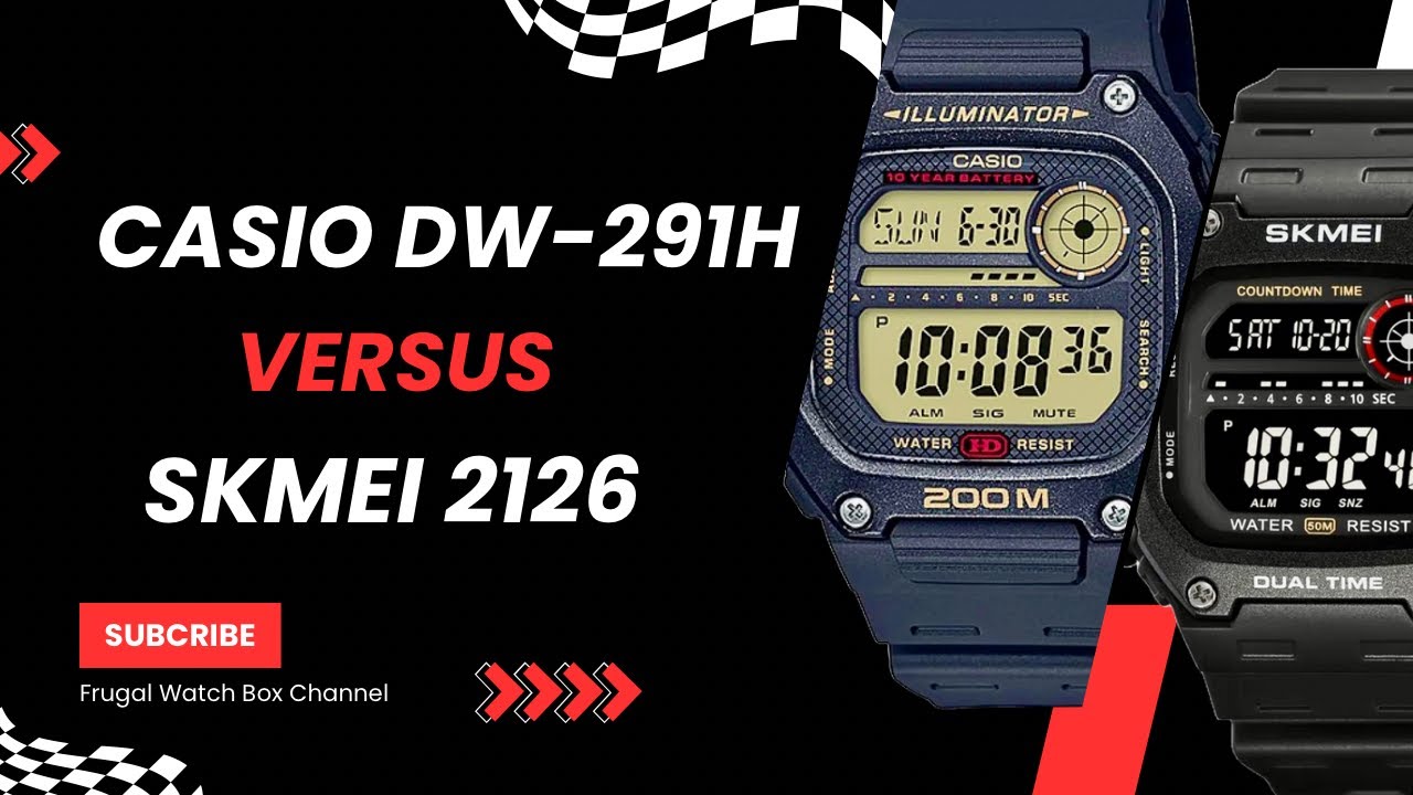 Сравнение Casio DW-291H и Skmei 2126