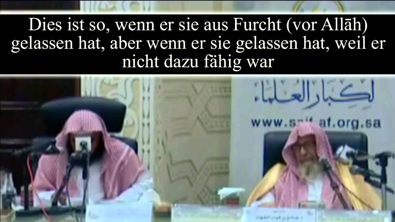 Shaykh Al Fawzan | Wenn man eine Sünde beabsichtigt, sie aber nicht tut