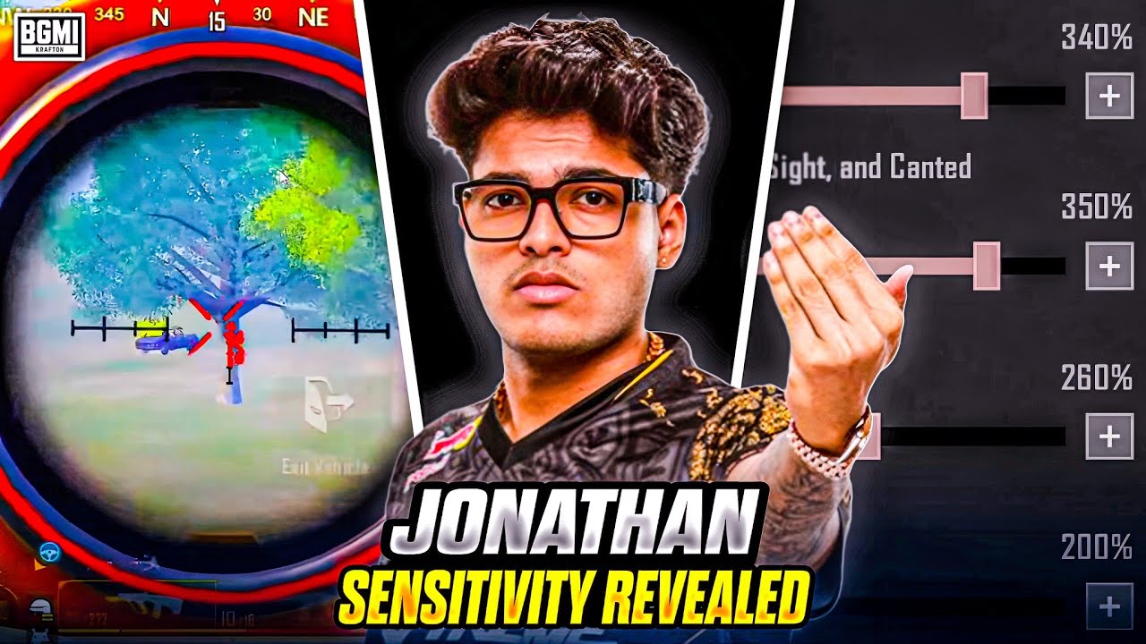 Jonathan Gaming New Sensitivity And Control Code Reveal On Live 💯😱 BGMI New Update 4.2