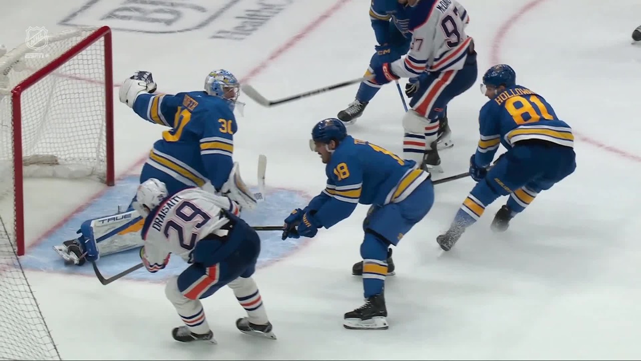 RIDICULOUS save leads to Blues OT win over Oilers!