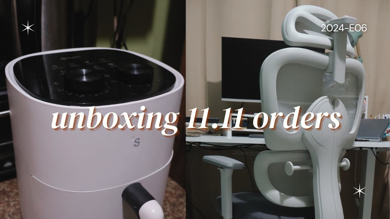 unboxing vlog | Simplus Air Fryer and Musso E600 SE Ergonomic Chair | wfh ph