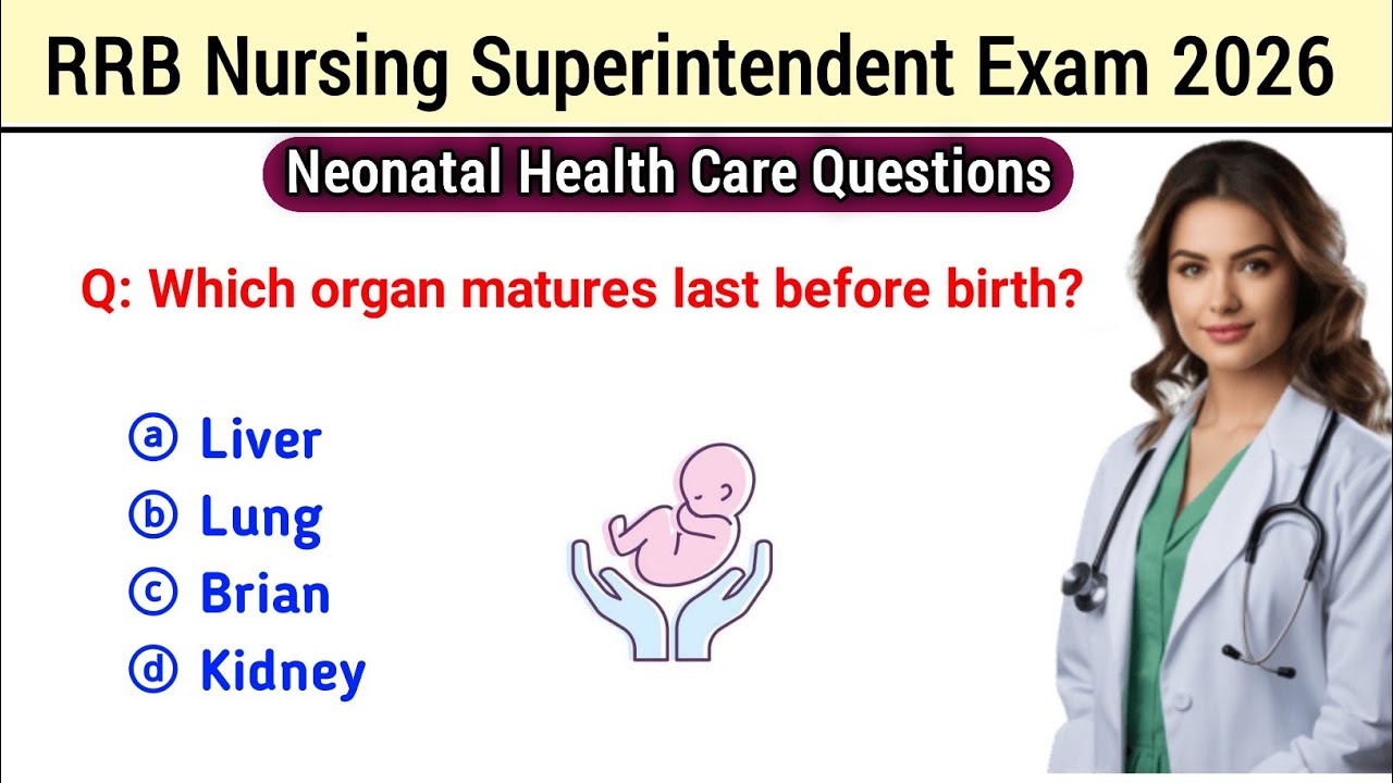 RRB Nursing Superintendent Previous Year Questions | Top 50 Nursing MCQ |  Nursing Exams Preparation