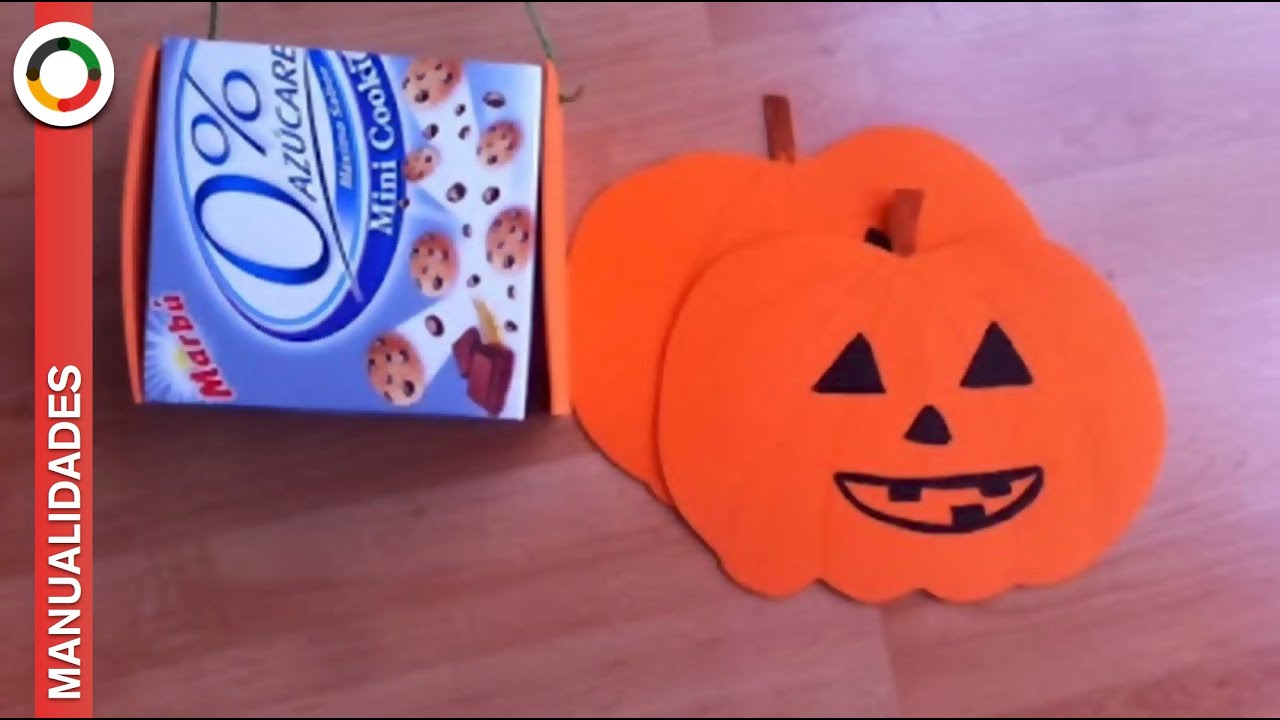 Cómo hacer cesta calabaza con goma eva