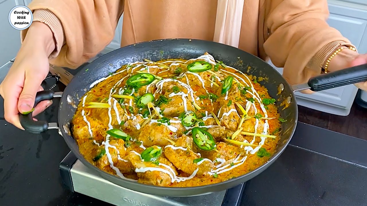 Lahori Chicken Karahi Restaurant Style by Cooking With Passion, Easy Chicken Karahi, Chicken Gravy