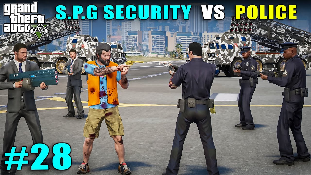 S.P.G SECURITY VS POLICE | GTA V GAMEPLAY | CLASSY ANKIT