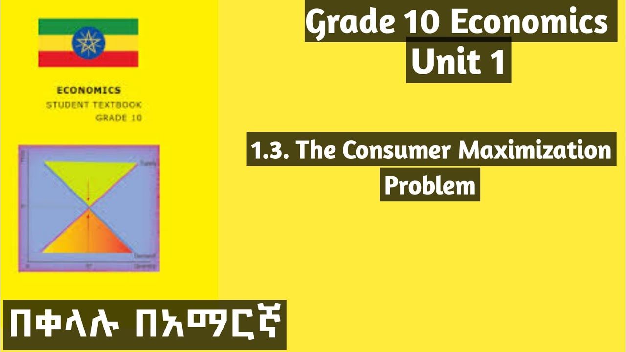 Grade 10 Economics Unit 1: 1.3 Consumer Maximization  Problem #economics #Unit1 #grade10