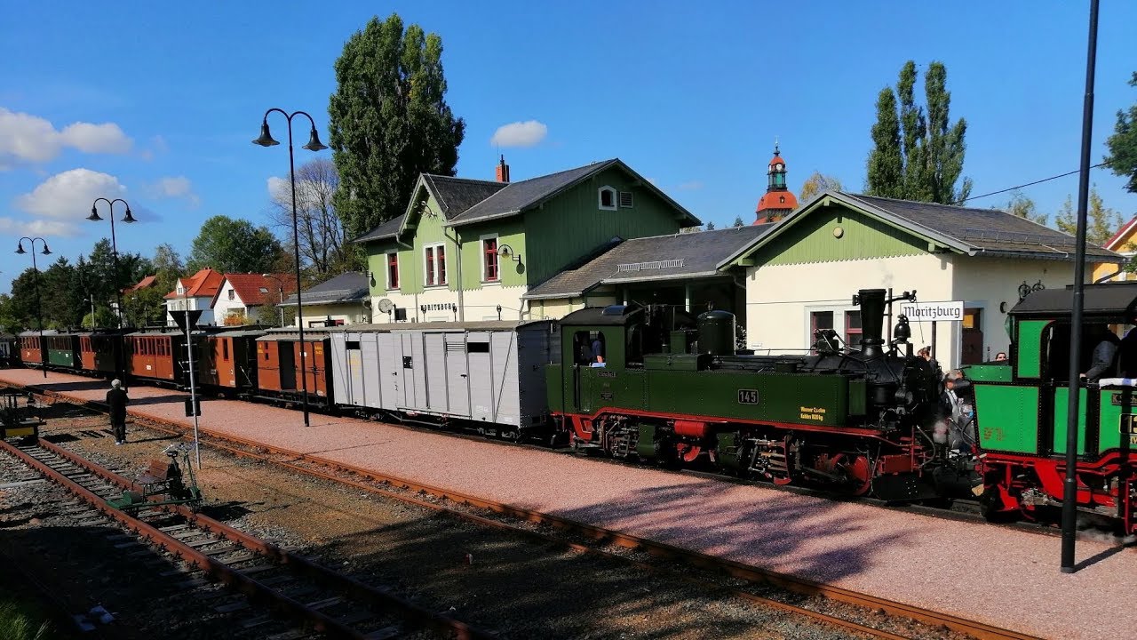 135 Jahre Lößnitzgrundbahn, 15 Jahre Schmalspurbahnfestival und Lokparade im Bahnhof Moritzburg