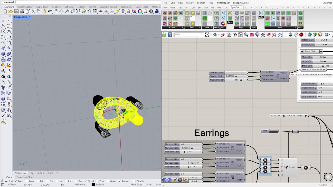 Workday Stream – Day #12: Parametric Modeling + Jewelry Design Live (Rhino + Grasshopper)