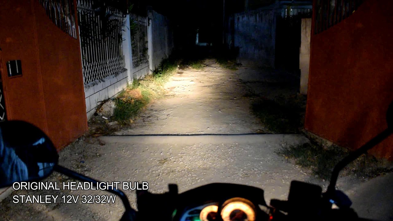 Suzuki Raider J115 FI Stock headlight and Osram LED T19 Comparison